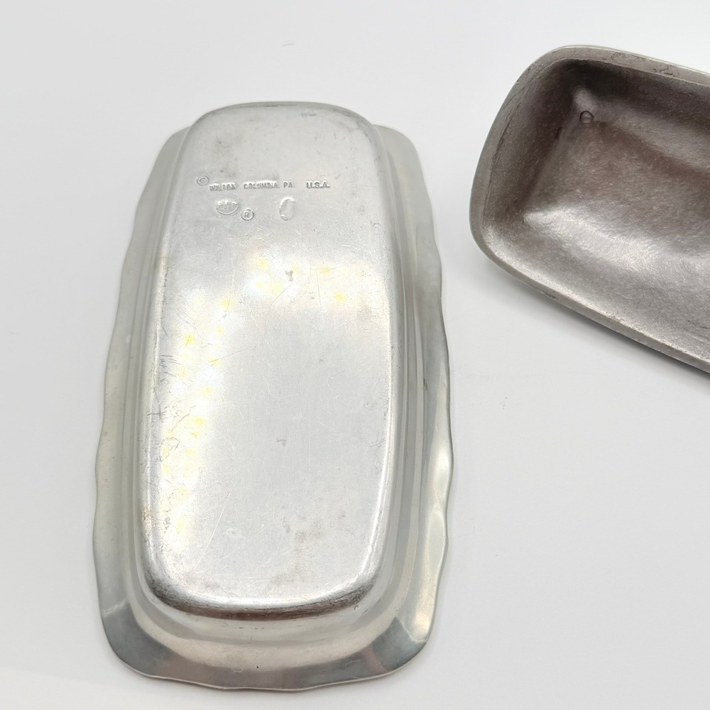 Wilton Armetale Butter Dish Silver RWP Cast Aluminum Scalloped Good Condition - Picture 6 of 10